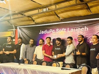 Ali Hossain at the Jadu PC soft launch event